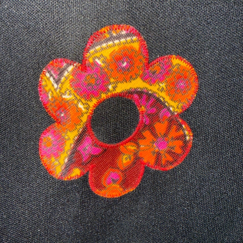 1960’s Trippy hippie flower power appliqué paisley Dress! Flawless time capsule - Picture 11 of 12